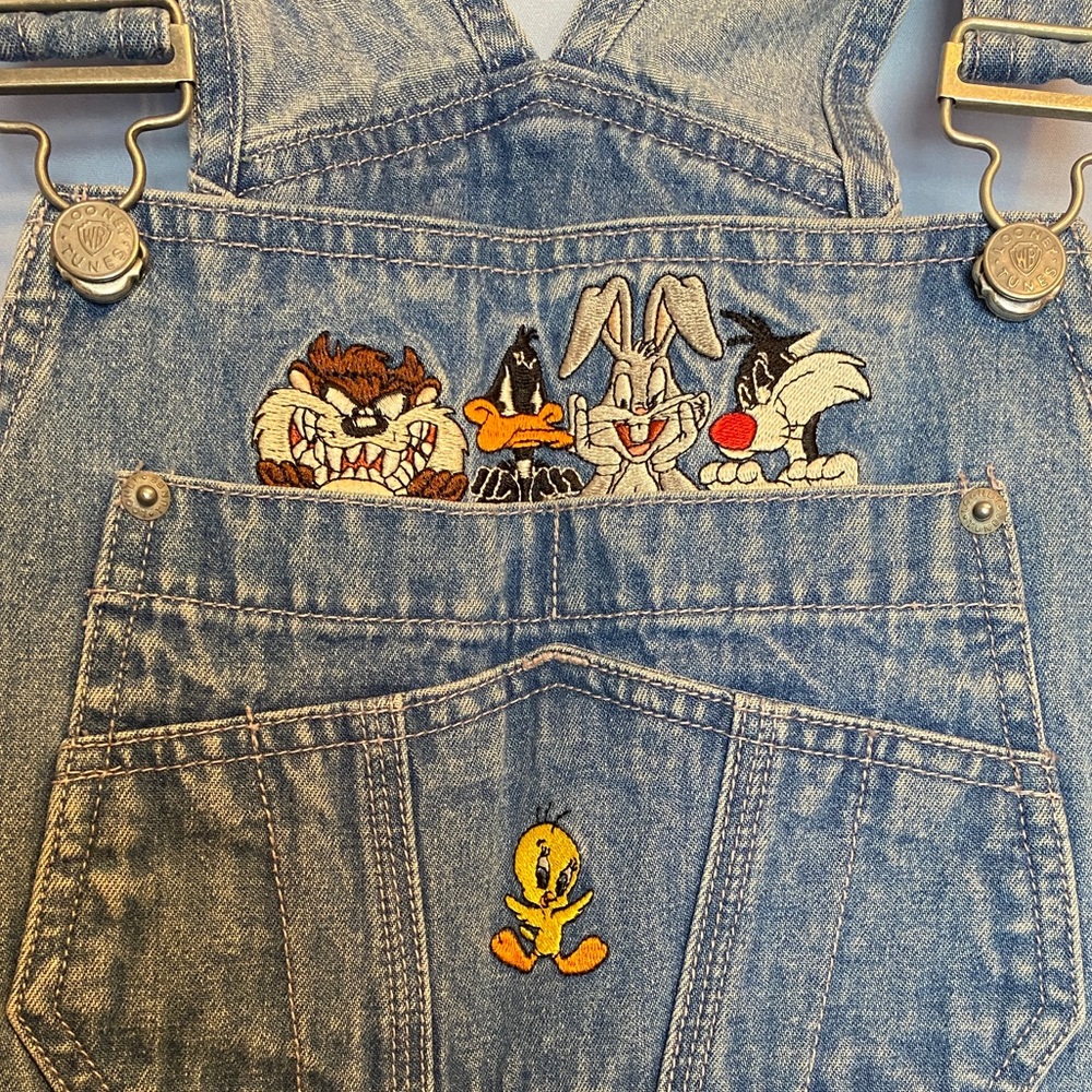 Vintage 90s Adult Looney Tunes Overalls from Warner Bros. Studios